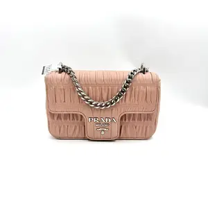 Pre-owned PRADA AS SHOWN Clutches & Wristlets HZ 2967 Nappa Gaufre Chain Flap Bag 26.04.03