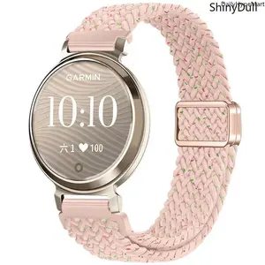 14mm Magnetic Nylon Wearable Watch Band, Adjustable Breathable Replacement Strap for Garmin Lily 2, Stylish Fashion Accessories