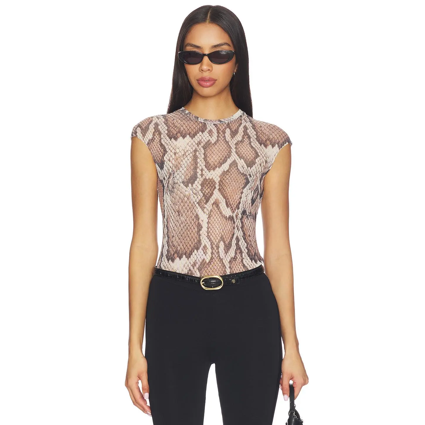 AFRM Nina Top in Natural Snake