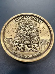 Princess Posse Challenge Coin, Dungeon Crawler Carl Collectible Metal Coin, LitRPG Fantasy Gamer Gift for Book Lovers and Nerd Fans