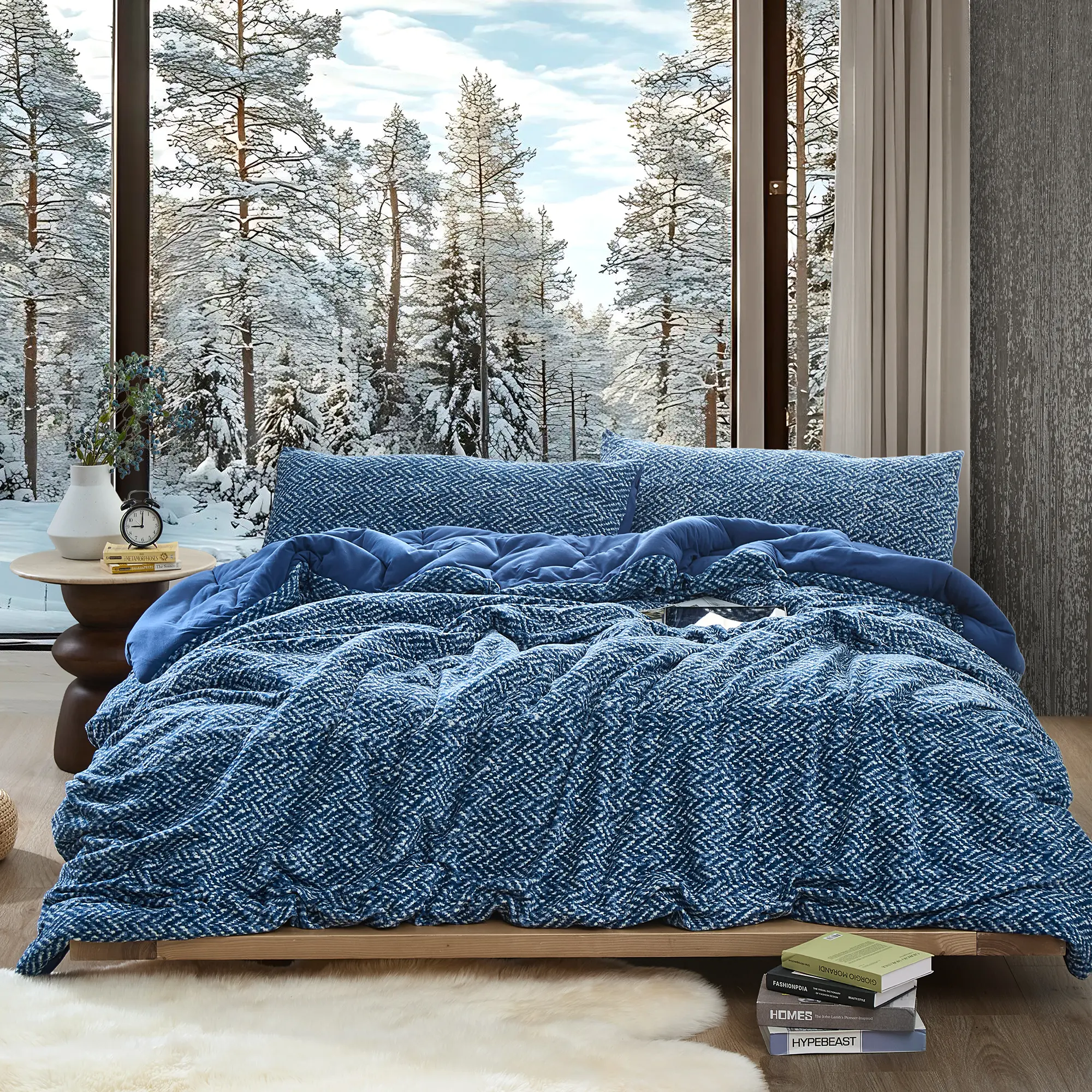 Peak of Cozy - Coma Inducer Oversized Comforter - Navy Mix