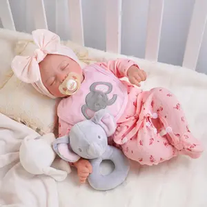 BABESIDE Lifelike Reborn Baby Dolls - 17-Inch Realistic-Newborn Baby Dolls Full Body Vinyl Sleeping Real Life Baby Dolls Girl with Toy Accessories for Kids Age 3 4 5 6 7 +