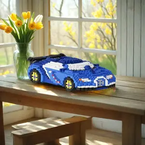 8256 Piece Sports Car, High Difficulty Race Car Model for Living Room, Dining Room, Study Decor, Birthday Gift, Creative Building Blocks, DIY Building Model, Building Block Sets