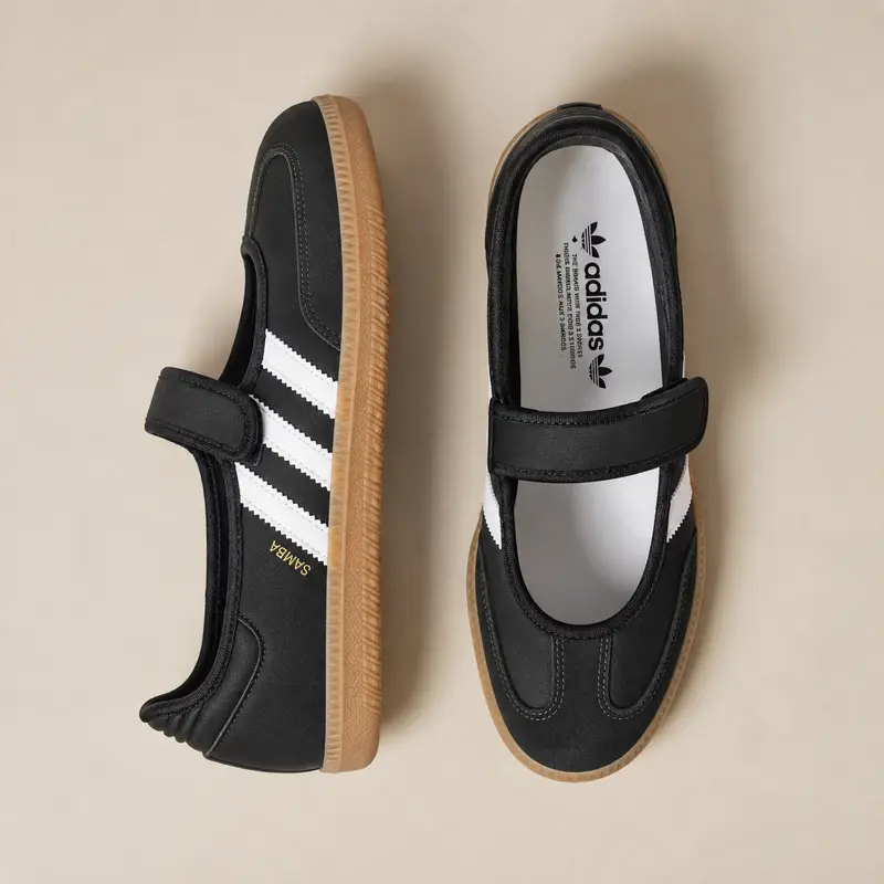 Adidas Samba Jane Black White Gum Women's Fashion Shoes New
