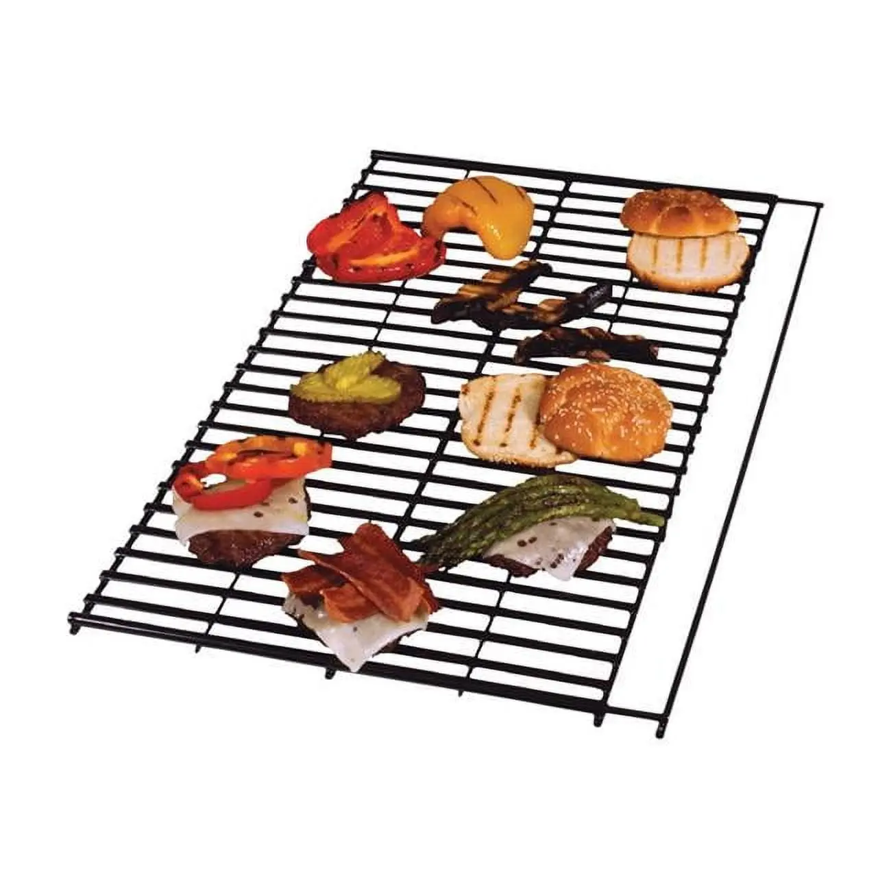 Char-Broil Rectangular Steel Porcelain Grill Grate, Black - 0.68x25x14.19 in Cooking Surface Replacement Part for Kitchen Appliances