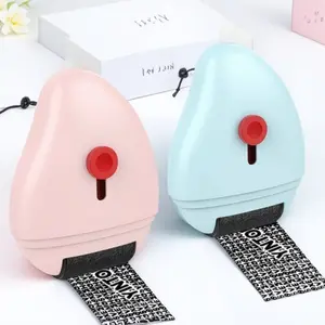 Privacy Protection Rolling Stamp Confidential Document Shredder Anti-Spy Durable Metal Roller Express Box Privacy Cover Tool Multi-Scene Security Reusable Anti-Theft Ink Stamp