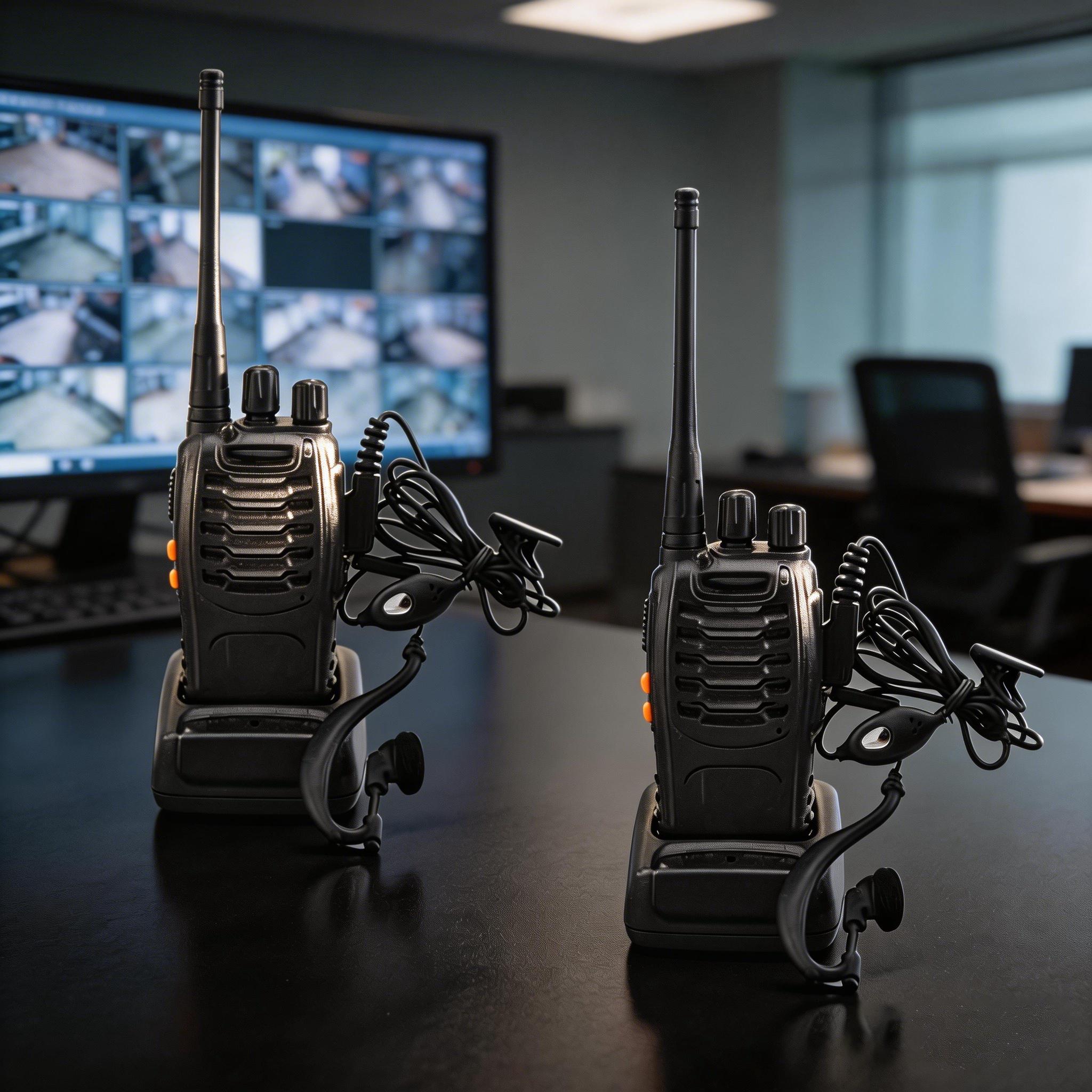 2pcs/lot Walkie talkie UHF Two way radio  UHF 400-470MHz 16CH Portable Transceiver with Earpiece