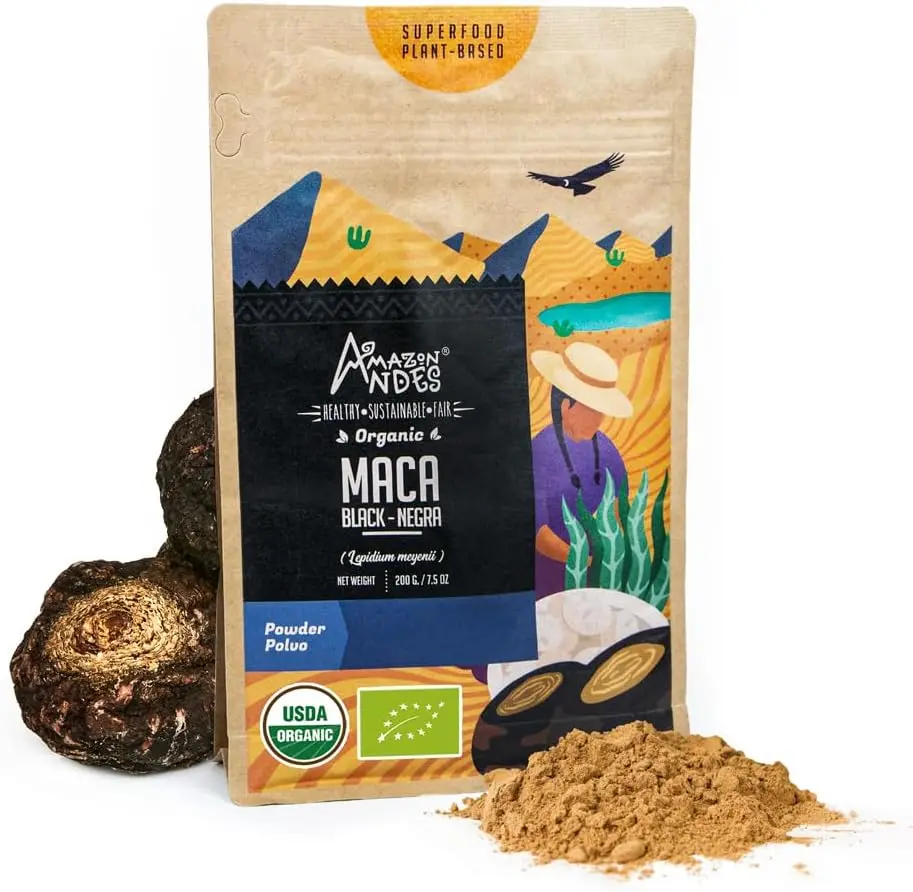 Peruvian Organic black maca powder 7.0z