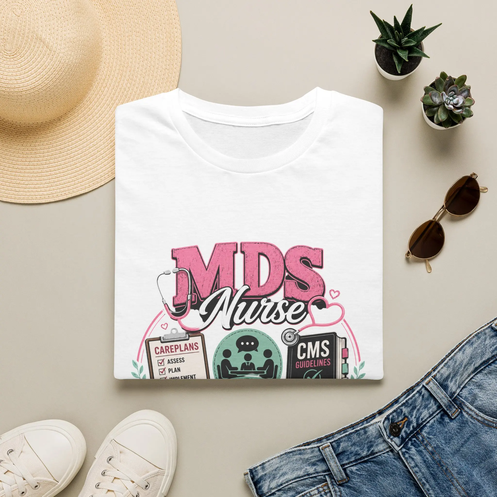 MDS Nurse T-Shirt | Medical CMS Careplans Stethoscope Design