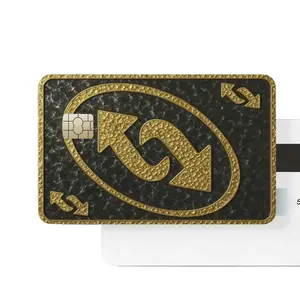 Gold Card Cover luxury waterproof card decal skin with metallic foil finish