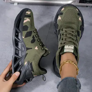 Camouflage blade sneakers men's and women's lightweight and breathable running shoes large size couple's fitness travel women's casual shoes