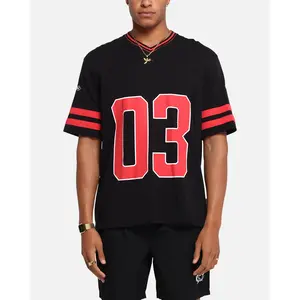 Carre Rose Football T-Shirt Black/Red