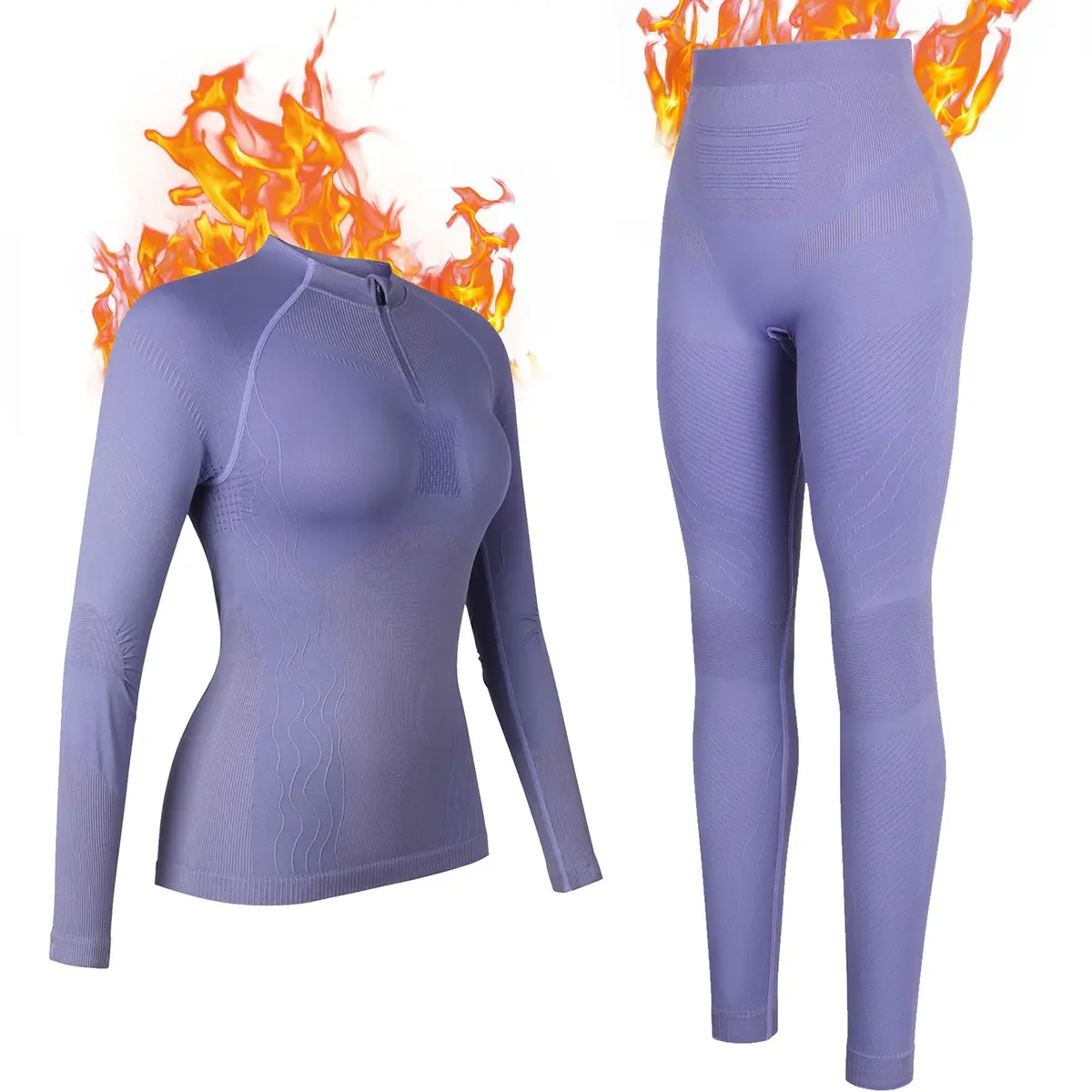 Purple【Half-zipper collar】