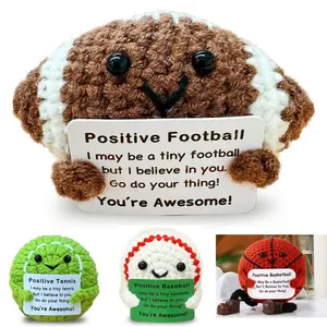 Funny Crochet Mini Football Gift for Football Lovers,Birthday Gifts for Men Women Footballs Players Emotional Support Crochet Crochet Figure