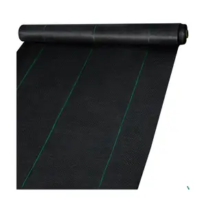 VEVOR 6FT300FT Premium Weed Barrier Fabric Heavy Duty 2.4OZ, Woven Weed Control Fabric, High Permeability Good for Flower Bed, Geotextile Fabric for Underlayment, Polyethylene Ground Cover