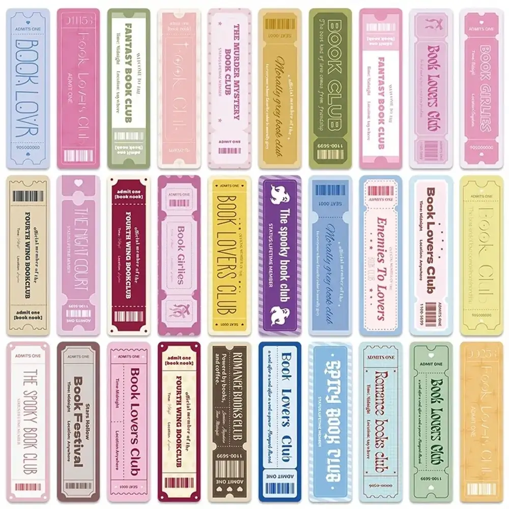 30-Piece Cute Bookmark Set, Book Page Markers, Book Tabs for Annotating Books, Fun Reading Accessories for Women, Ideal for Book Clubs & Fans, Dark Romance Fantasy Horror Real Crime Gifts