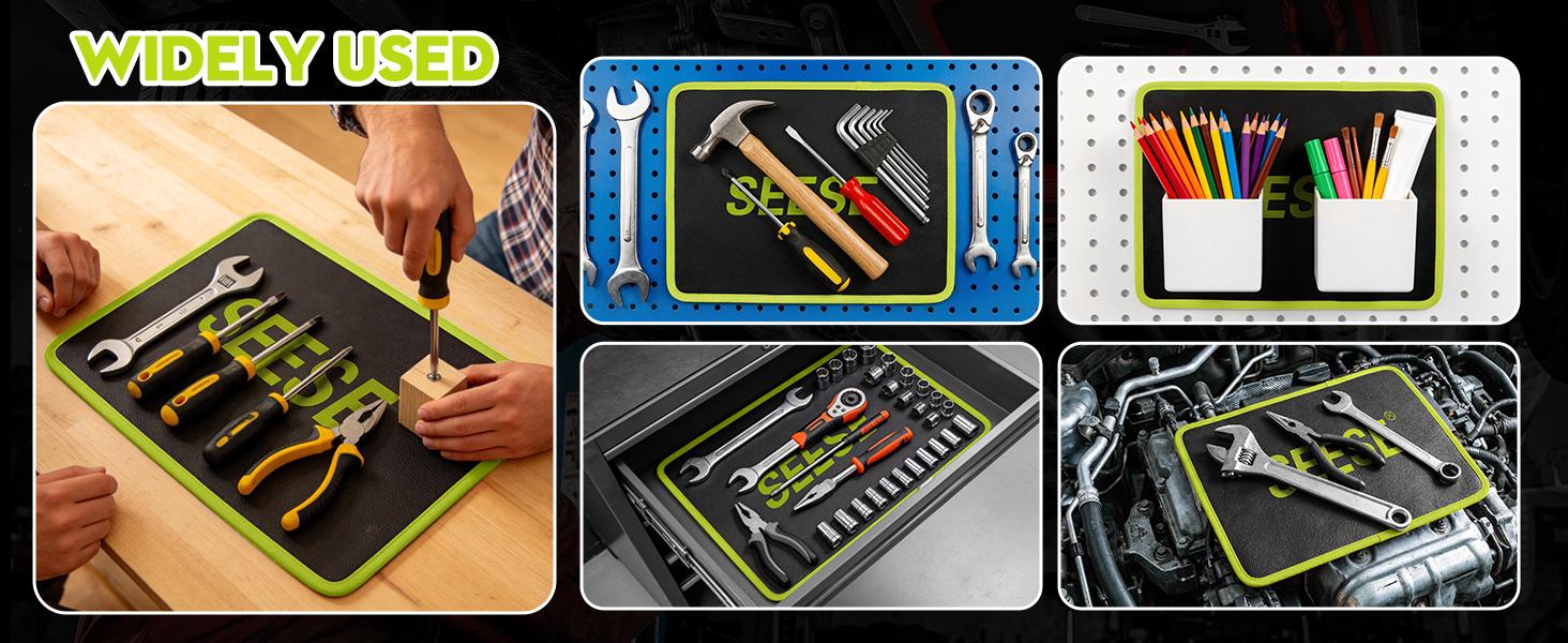 【DealsForYouDays】SEESE 3PC Flexible Magnetic Tool Mat & Tray Holder - Magnetic Tool Tray, Flexible Magnetic Mat, PVC & Non-Slip for Garage Workshop, Auto Repair Tools fathersdaygiftideas fathersdaygift 【DealsForYouDays】SEESE 3PC Flexible Magnetic Tool Mat & Tray Holder - Magnetic Tool Tray, Flexible Magnetic Mat, PVC & Non-Slip for Garage Workshop, Auto Repair Tools fathersdaygiftideas fathersdaygift