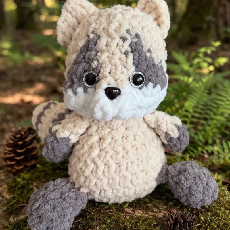 Light Color Raccoon - Soft and Cozy Plush Toy for Kids and Adults