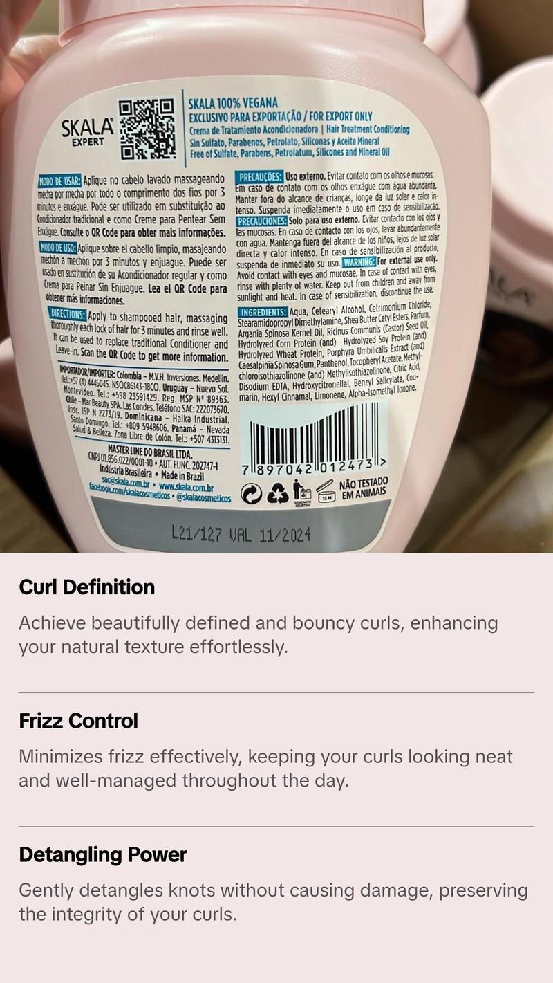 Skala Divino Potao Hair Styling Cream for Curly Hair mais crespos Gel Haircare