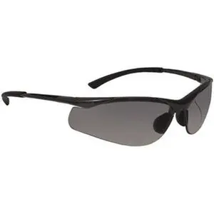 Bolle Safety Framed Wrap-Around Safety Glasses - Wrap Around Sunglasses Alternative, Anti-Fog Lenses, Scratch-Resistant, Gunmetal Nylon Frame, Model 40045