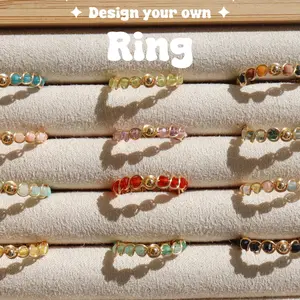 Design your own twisted ring, Custom dainty crystal ring, personalized ring, personalized gift, wire wrapped crystal