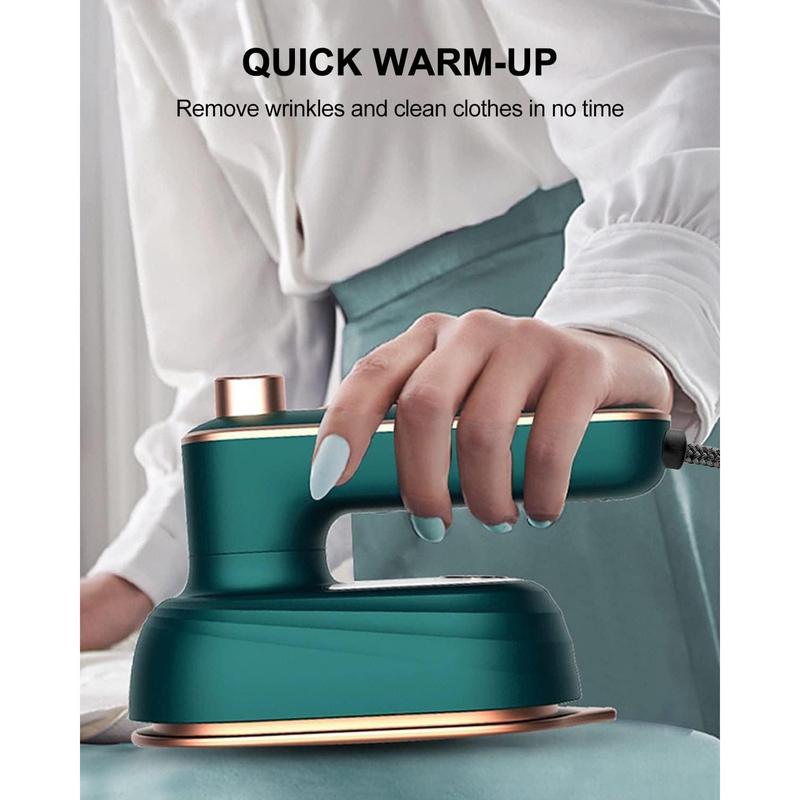 Mini Travel Irons for Clothes Portable Handheld Iron Steam with Dry & Wet Ironing for Home Business Clothing Household Appliances Cordless Multifunction 360-degree Ironing Capability 50ML Water Tank Compact Design