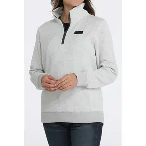 Cinch Women's Grey 1/4 Zip Pullover