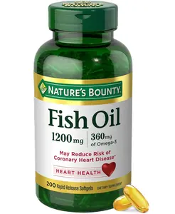 Nature's Bounty Fish Oil Omega 3 Supplements - Supports Heart Health, 1200 Mg Fish Oil, Omega-3, 200 Softgels (Pack of 1)