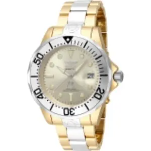 Invicta Men's 16038 Pro Diver  Automatic 3 Hand Gold Dial Watch