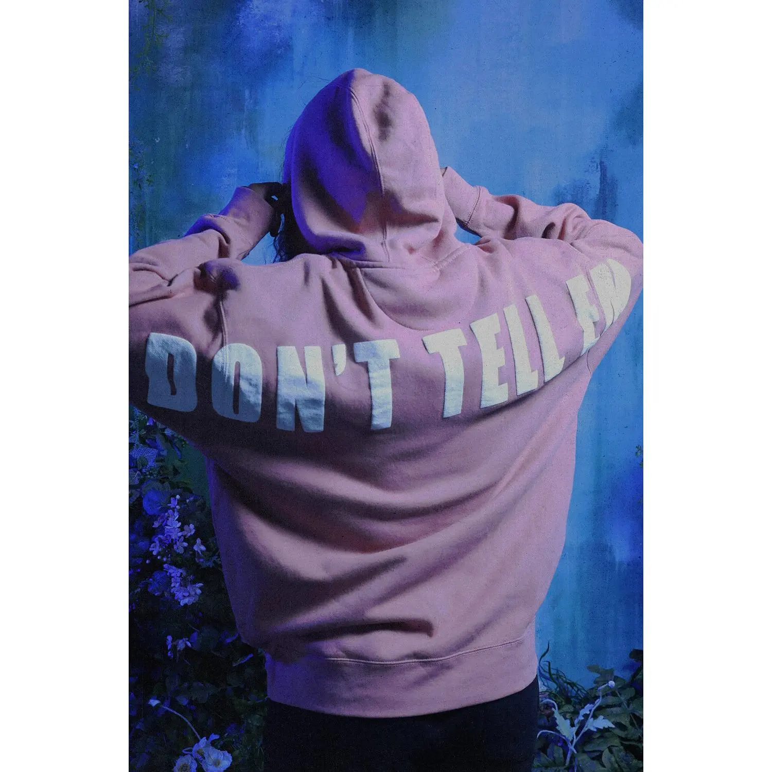 Don't Tell 'Em Puff Print Hoodie - Pink