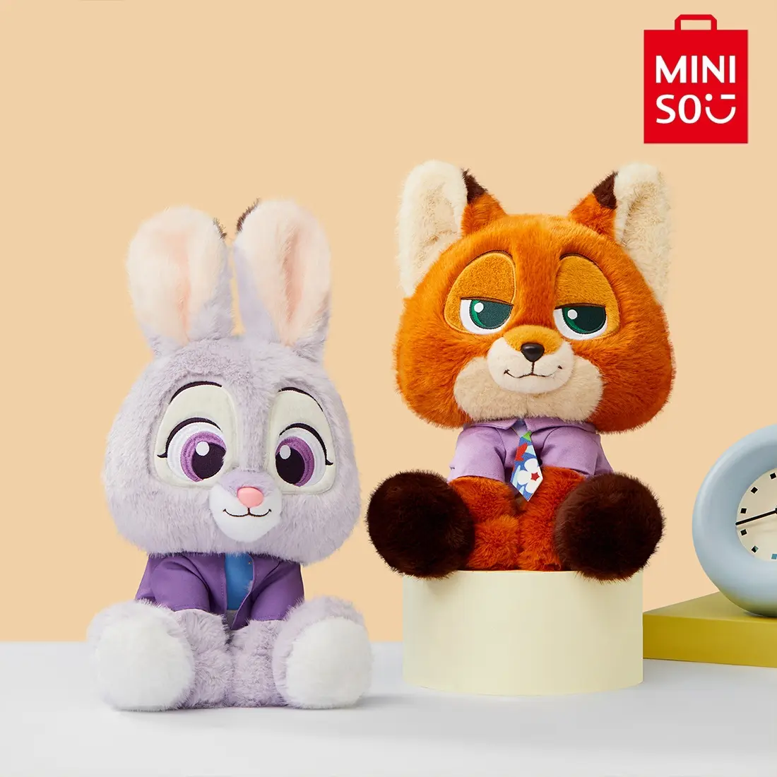 MINISO Disney Zootopia Outdoor Leisure Sitting Plush Set –Cute Sitting Poses,Soft Plush Material,Ideal for Room Decor & Playful Companion,Perfect for Fans  #Summervibes, Back To School