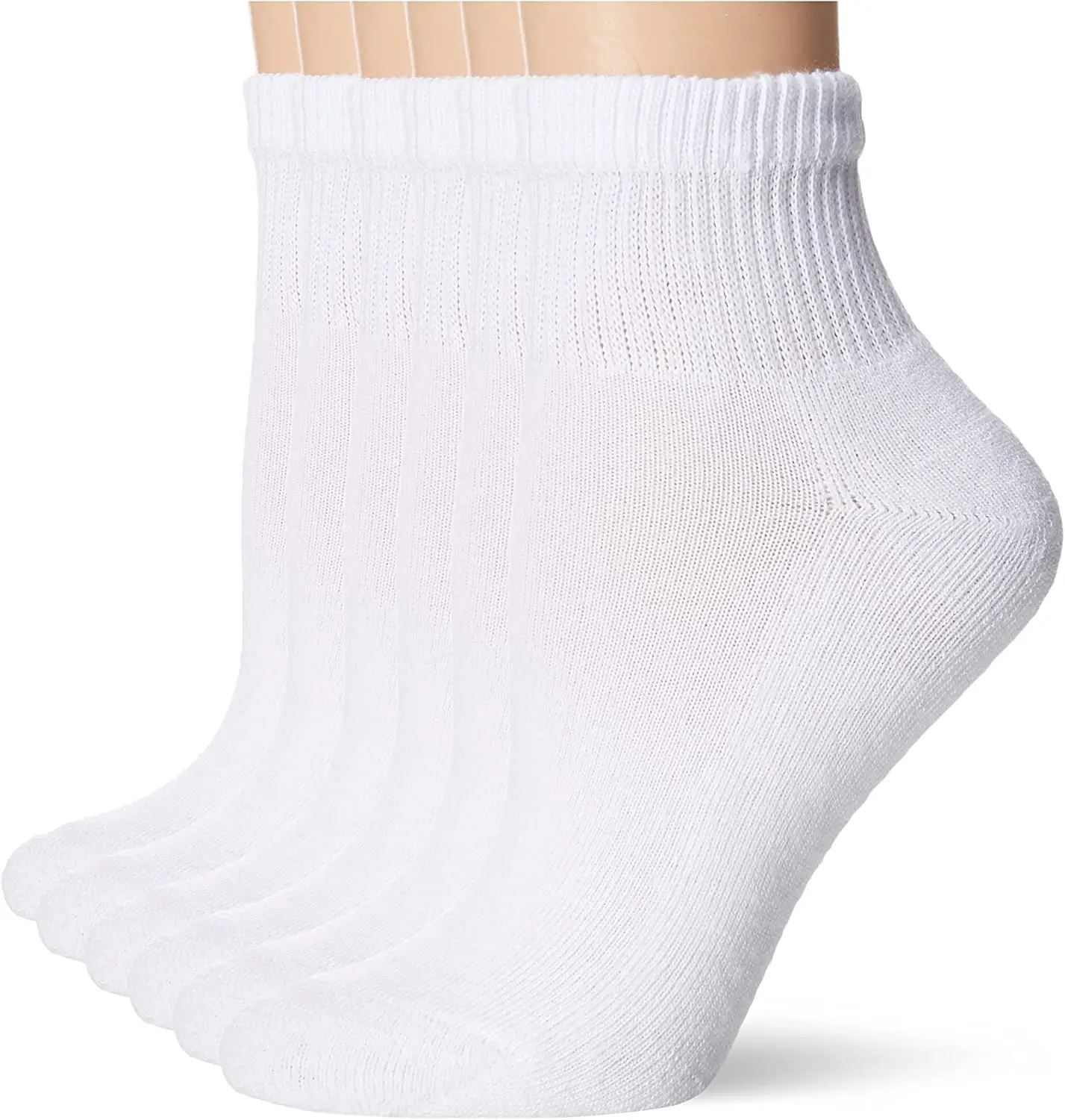 Hanes Ultimate Womens Ankle Socks, Comfort Toe Seamed, White & Black Available, 6-Pack Hanes Women's Socks