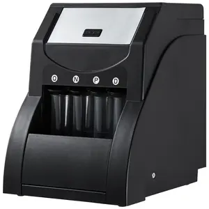 USD Coin Sorter, Coin Sorter Machine for USD Coin 1￠ 5￠ 10￠ 25￠, Sorts up to 230 Coins/min, Coin Sorter and Wrapper Machine Holds 200 Coins Included 4 Coin Tubes, Black