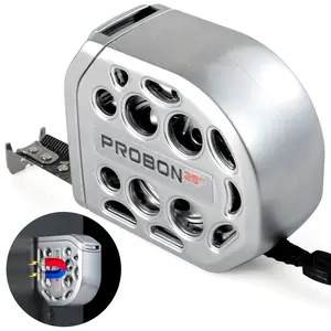 25ft/7.5m Self-Locking Magnetic Stainless Steel Tape Measure, Black Laser Engraved Single-Sided Scale (Inches/Feet), Automatic Lock, Washable & Drop-Resistant