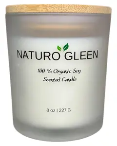 Peppermint & Eucalyptus 100 % Organic Soy Candle - Relax & Breath - Peppermint & Eucalyptus