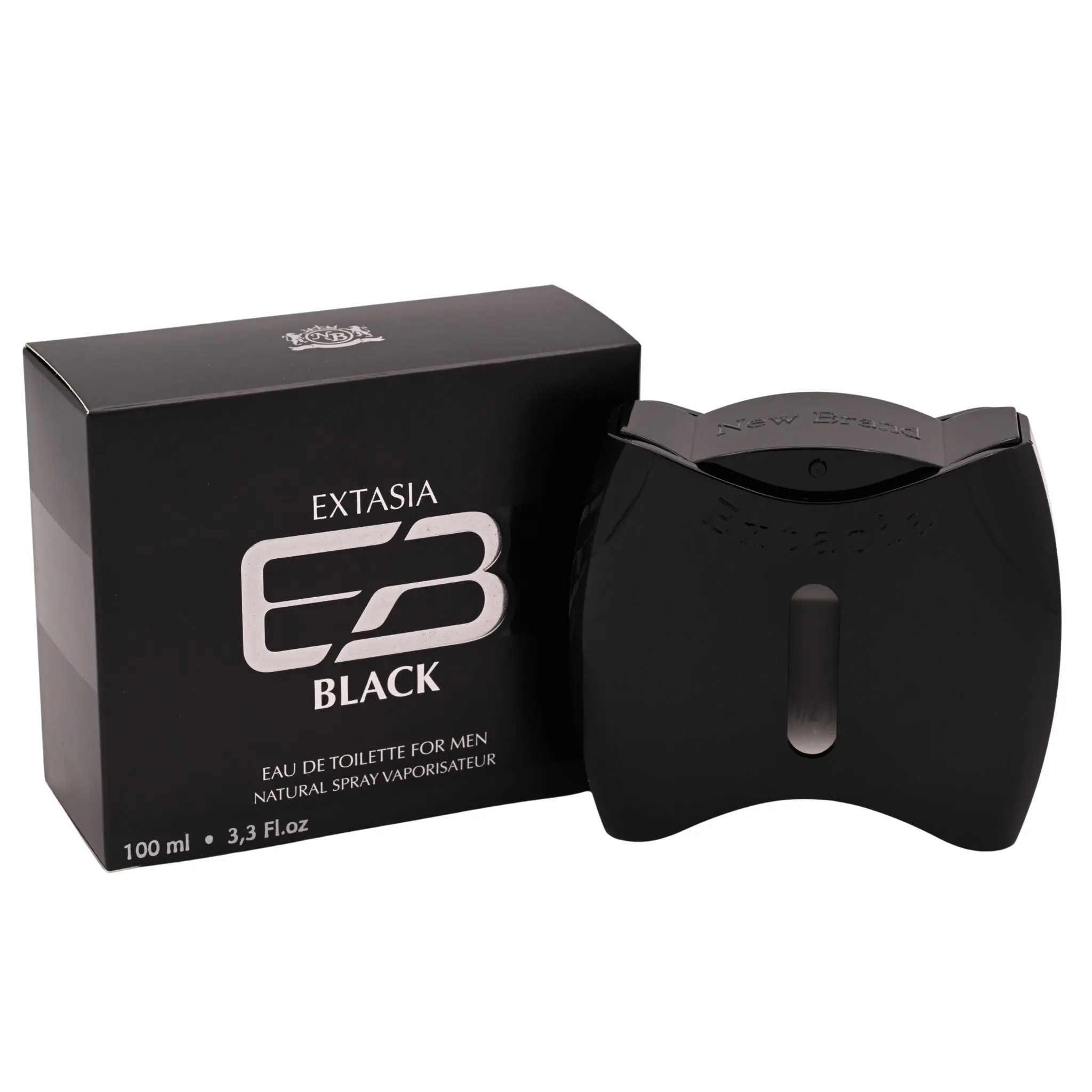 NEW Brand Prestige Extasia Black Men's EDT Cologne, 3.3 fl oz - Casual Fresh Aromatic Citrusy Fragrance with Neroli, Lavender & Lemon, Scented Fragrance, Freshness