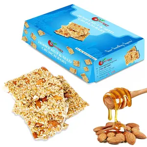 NY Spice Shop Honey Nut & Seed Crunch Brittle –  Natural Crunchy Snack Bars, Honey Sesame Brittle,  Nutritious Treats snack  boxes Protein Sweet