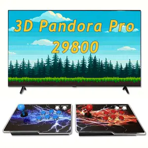 29800 Arcade Game Console with Dual Hosts for TV Projector and PC Supports 3D Games for 1 to 4 Players Includes Favorites Search Save Hide and Pause Functions Adapter Cable Multi-Player Retro pandoras box double