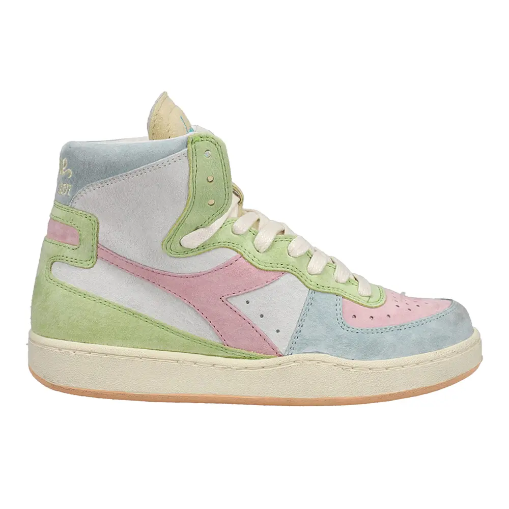 diadora Mens Mi Basket Arcobaleno Italia High  Sneakers Shoes Casual - Multi, White