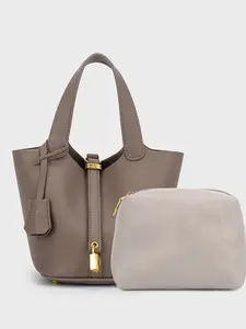 Women's Leather Handbags, with Pouch Bag As Gift. Casual Styling for Daily Use,Unique Bags, Shopper Stylish Handbag, a classic casual handheld picnic basket - style bag for women, Stylish Square Bag