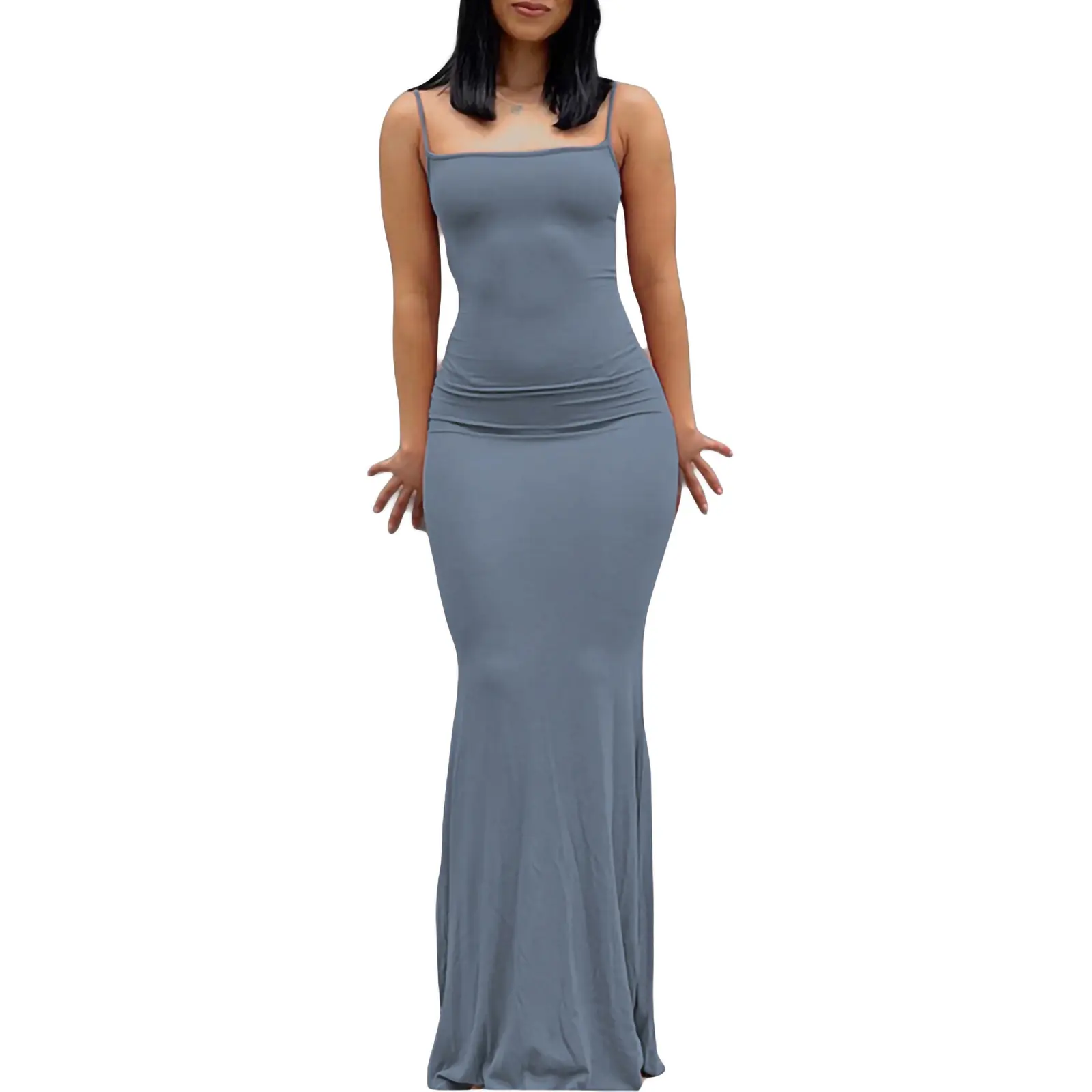 slim fit dress slacks Spaghetti Strap Bodycon Midi Dress  Rosio