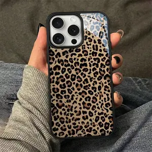 Fashion Leopard-print Pattern Phone Case Casing, Anti-drop Cellphone Protective Case Protector, Total Protective Shockproof Mobile Phone Cover for iPhone Smartphone, Leopard Design