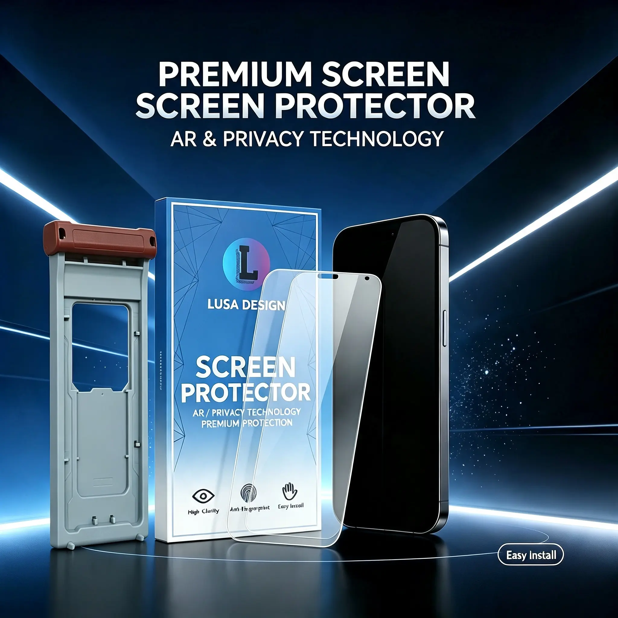 LUSA DESIGN 2-Pieces Tempered Glass Screen Protector for Phone 3a, 9H Hardness, HD Clear, Anti-Scratch, Oil-Fingerprint Resistant, Ultra-Smooth Touch, Curved Edge, Easy Installation Tool, Mobile Phone Accessory