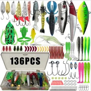 Artificial Fishing Lure Set, Including Fishing Lure & Fishing Tackle Box, Fishing Accessories for Freshwater & Saltwater, Fishing Gift for Father,Fishing Gifts, Fishing Gear Set