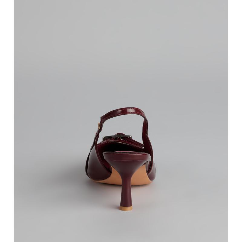 Glam Code Patent Slingback Heels