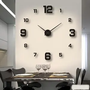 Glow Dark Silent Wall Clock Set, DIY Luminous Numerals Night Light Farmhouse Decor for Living Room Bedroom Father's Day and Mother's Day gifts