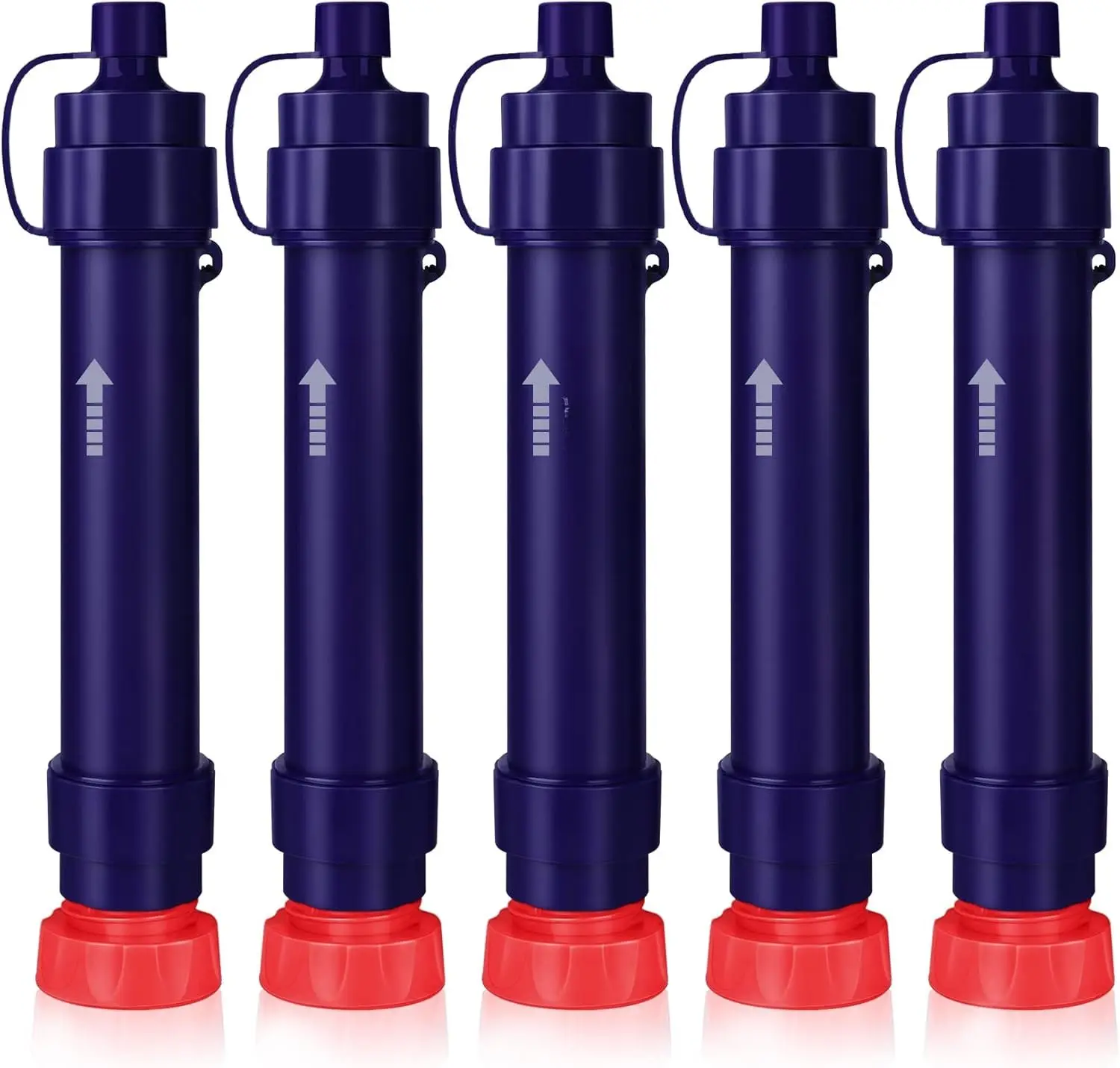 Water Filter Straw WS02, Detachable 4-Stage 0.1-Micron Portable Water Filter Camping, 5,000L Water Purifier  Gear and Equipment for Hiking Camping Travel and