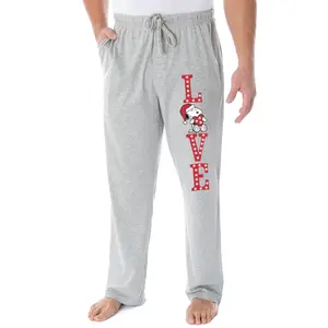 Peanuts Snoopy Men's Pajama Pants LOVE Loungewear Sleep Bottoms Lounge Pants