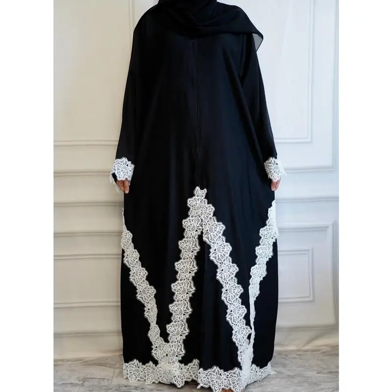Abaya with satin slip dress - TikTok Shop