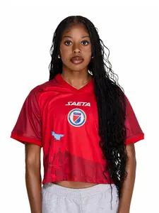 2026 Women's Haiti Soccer Jersey Oversized Red | Football Fan Shirt